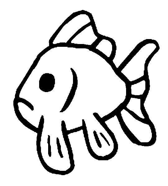 Online coloring book: Coloring book sad fish in April Fools Day